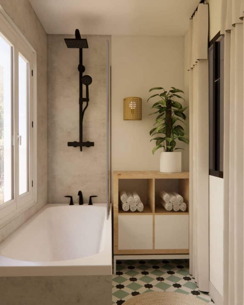 Rénovation d'une salle de bain à Rouen réalisée par l'architecte d'intérieur Roussel Camille, spécialisée dans la transformation d'espaces résidentiels et professionnels